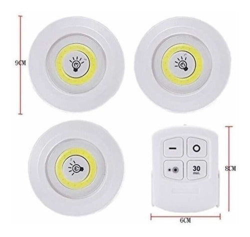 Kit 3 Luces con Control Remoto