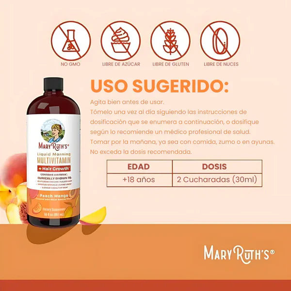 Multivitamínico Para El Crecimiento Del Cabello - Maryruth's™